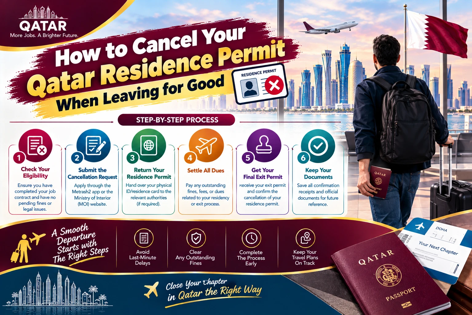 How to Cancel Your Qatar Residence Permit When Leaving for Good