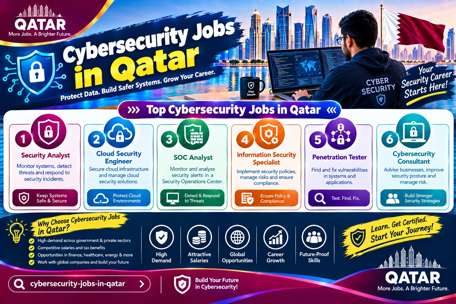 Cybersecurity Jobs in Qatar in 2026: Roles, Skills, and Career Path