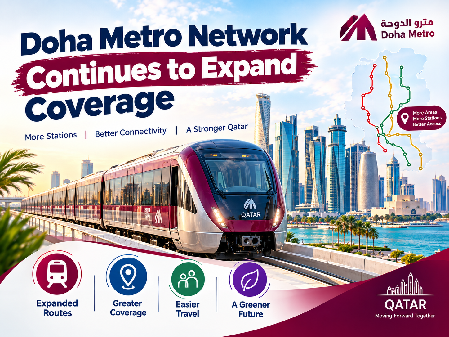 Doha Metro Network Continues to Expand Coverage