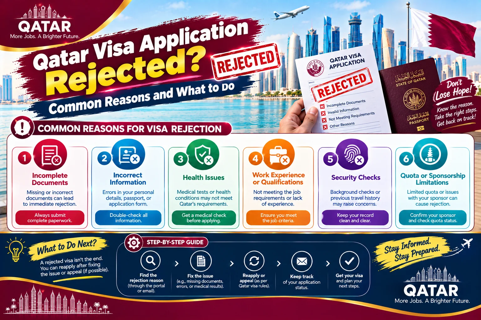 Qatar Visa Application Rejected? Common Reasons and What to Do